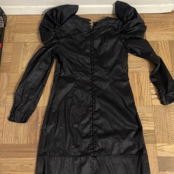 French connection goth dress button back exaggerated sleeve not worn size 10 - Picture 6 of 7